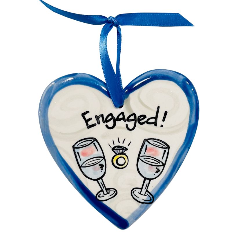 Engaged Heart Ornament